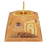 Tre Marie Panettone avec gouttes de caramel couverture chocolat blanc au caramel et cubes de Pere Williams, 900 g
