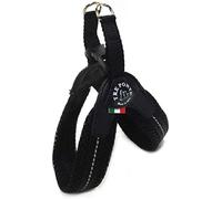 Tre Ponti Fibbia Harnais en maille pour petits chiens Noir Taille 1,5