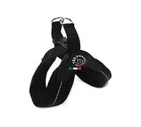 Tre Ponti Fibbia Harnais en maille pour petits chiens Noir Taille 2,5