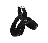 Tre Ponti Fibbia Harnais en maille pour petits chiens Noir Taille 3,5