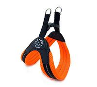 Tre Ponti Fibbia Harnais en maille pour petits chiens Orange Taille 1