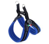 Tre Ponti Harnais Pour Chien TP220 Easy Fit Soft Mesh Bleu Pour Petits Chiens