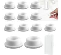 TREABEAR 12Pcs Bouchon Trop Plein Lavabo, Trop Plein Baignoire Avec Boîte de Rangement, Bouchon Lavabo Salle de Bain, Bouchon Baignoire Convient Aux Diamètres de 22 à 24 Mm Trou Du Trop Plein
