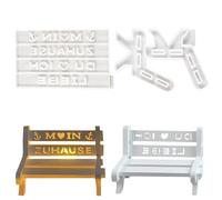 TREABEAR Moule en Silicone à Faire Soi-Même Avec Inscription « Ich Liebe » - Pour Plâtre, Époxy et Mots M à la Maison