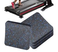 Treadmill Pad, 4 Pieces Walking Floor Pads, 3.94x3.94x0.47 inches Padding Anti Vibration Gym Accessories, Shock Absorption, Noise Reduction, Treadmill Mat for Equipment Stability