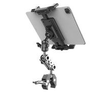 Treadmill Tablet Holder - Bike Tablet Holder Mount | Handlebar Tablets Clamps | Tablets Mounts Clamp | Adjustable Phone Stand for Reading News Video Calling Home Gym Exercise Bikes Stroller
