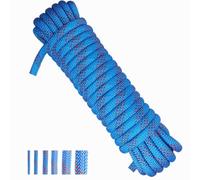 Treadstar Corde d'escalade de 8 à 30 m, polyvalente, pour l'extérieur, pour l'extérieur, pour le sauvetage, le bateau, le lancer, la remorquage de voiture, le levage, la corde de sécurité, 8 à 30 m