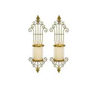Treadwell Lot de 2 bougeoirs muraux en métal de Style Antique pour Salon, Salle de Bain, Salle à Manger