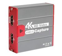TreasLin Carte de Capture 4K à 30 fps,USB 3.0 pour Jeux vidéo en Direct pour PS4,Nintendo Switch, Wii U, DSLR, Xbox sur OBS, XSplit, Twitch, Youtube,Compatible Windows, Mac, zéro Latence HD Loopout
