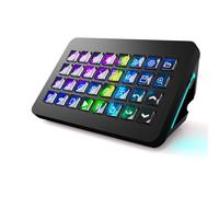 TreasLin /VSDinside XL Streaming Deck & Macro Clavier - 32 touches personnalisables avec molettes de défilement + lumière RVB, clavier de raccourci programmable pour les créateurs de joueurs