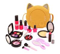Treastic Makeup Kit - Princess Beauty Toy, Glam Vanity Set | Cartoon Cosmetic Play Box, palette de rouge à lèvres facile à transporter, étui de maquillage de rôle, vernis à ongles en sécurité pour enf