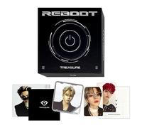 TREASURE - 2ND FULL ALBUM [REBOOT] (KIT ALUM Ver.) Package Box + KiT + Title Card + Photocard Set + Selfie Photocards + Manual Paper + 5 Extra Photocards