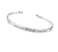 Treasure Bay Bracelet jonc classique en argent sterling 925 pour femmes et filles, taille unique, Argent, Sans pierre