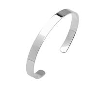 Treasure Bay Bracelet jonc en argent sterling 925 massif de 8 mm, pour homme, 20.5 cm, Argent