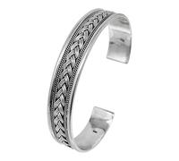 Treasure Bay Bracelet jonc iconique en argent massif pour homme, (Argent)