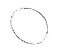 Treasure Bay Bracelet jonc martelé pour femme en argent sterling 925 de 3 mm - Taille intérieure : 6,5 cm, 6 5cm, Argent