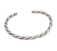 Treasure Bay Bracelet jonc torsadé en argent sterling pour homme et femme, taille unique, Argent sterling