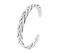 Treasure Bay Bracelet manchette pour homme en argent 925 tressé emblématique, taille unique, Argent