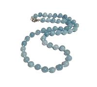 Treasure Bay Collier de perles fait à la main en quartz rose naturel de 8 mm, œil de tigre, aigue-marine, agate pour femmes et filles, Gemme, Quartz