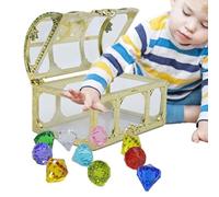 Treasure Box - ABS | Children's Summer Beach Diving DIY Excavation Kit | Pirate Pirate for Birthday Halloween Gemstone Discovery and Imaginative Play