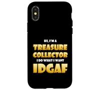 Treasure Collector IDGAF Pirate Hunter Gold Coin Collections Coque pour iPhone X/XS