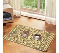 Treasure Labyrinthe Set de table en cuir absorbant pour animal domestique 30 x 45 cm Beau design pour gamelle de chat et chien
