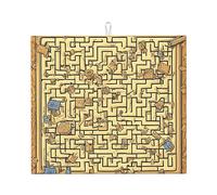 Treasure Labyrinthe Tapis de séchage 40,6 x 45,7 cm, très absorbant, convient pour vaisselle de cuisine, égouttoir à café, bar à suspendre