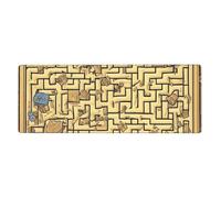 Treasure Maze Grand tapis de souris avec bords cousus, clavier et tapis de souris pour joueurs, bureau et maison (80 x 30 cm).