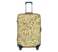 Treasure Maze Housse de protection anti-rayures pour valise, 45,7 à 81,3 cm, convient pour les voyages, les voyages d'affaires, blanc, M