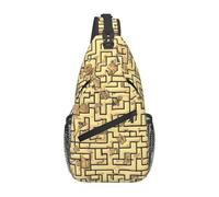 Treasure Maze Sac à bandoulière décontracté pour homme Grande capacité Durable Convient pour les voyages, le travail, les trajets et les activités de plein air