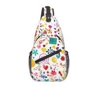 Treasure Maze Sac de poitrine à bandoulière pour homme - Design double poche, unisexe, adapté pour la course à pied, les voyages, Fond Joyeux Anniversaire, Taille unique