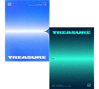 TREASURE [ THE SECOND STEP : CHAPTER ONE ] 1st Mini Album ( PHOTO . ) ( BLUE + GREEN - SET. ) 2 FOLDED POSTER(LIMITED!)+2 Pre-Order Item+2 Photo 2 Photo Card+ETC )