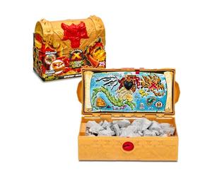 Treasure X TX TRR69000 - Coffre du Dragon, Sculpture rocheuse avec Coffre au trésor, découvrez Le Secret avec la Carte des trésors, Figurine Unique Dragon doré ou Ardent, +5 Ans, célèbre