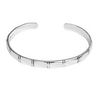 TreasureBay Bracelet jonc en argent sterling massif pour homme | Bracelet ouvert fait main en argent massif | Bracelet réglable de 8 mm de large | Cadeau pour lui