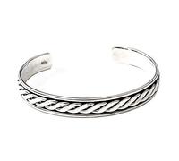 TreasureBay Bracelet tressé en argent sterling 925 pour homme, taille unique, Argent sterling