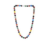 TreasureBay Collier de perles en pierres précieuses naturelles de 10 mm pour femme (multicolore), Gemme, Multicolore