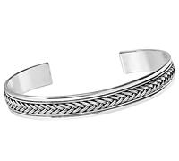 TreasureBay TBS09 Bracelet pour homme au design tressé en argent massif 925 poinçonné.