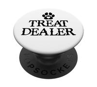 Treat Dealer Cat Lover Mom I'm My Dogs Treat Dealer Dog Dad PopSockets PopGrip Adhésif