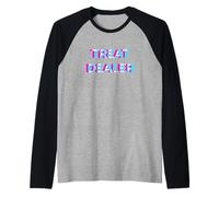 Treat Dealer Pink Sarcastic Paw Dog and Cat Lover Manche Raglan