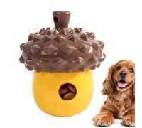 Treat Dispensing Dog Toy - Slow Feeder with Rubber Puzzle and Treat Release Function for Mental Stimulation, Playtime Enrichment for Teething, Boredom Play, Indoor Outdoor Use, 3.54x3.15x3.15 inches