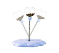 Treat Jouet en forme d'assiette amovible avec barre de printemps pour chat