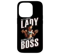 Treat yourself like a lady, burn like a boss Coque pour iPhone 14 Pro