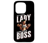 Treat yourself like a lady, burn like a boss Coque pour iPhone 15 Pro
