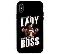 Treat yourself like a lady, burn like a boss Coque pour iPhone X/XS