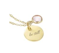 treats yourself Be Still and know that I am God | Collier chrétien | Cadeaux chrétiens | Élégant bijou chrétien | Cadeaux chrétiens pour femme, 15 mm x 15 mm, Acier inoxydable