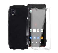 TREBAM Coque pour Cubot King Kong Mini 3 (4.50") avec 3 X Protecteur D'écran en Verre Trempé, Ultra Fin Antichoc Anti-rayures Cover Noir Souple Silicone Housse Etui pour Cubot King Kong Mini 3 - Black