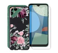 TREBAM Coque pour Fairphone 4 (6.3 Pouces) + Verre trempé Protection Décran, Ultra Fin Antichoc Noir Housse Etui Souple SiliconeTPU Bumper Case pour Fairphone 4 - Rose Rouge