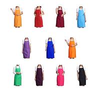 Trebien Tablier Jetable Lot de 11 Couleur Unie Bavoir Tablier pour Adulte Femme Unisexe Durable Confortable avec Poche Avant Lavable pour la Cuisine pour Dessiner