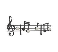 TREBLE CLEF AND NOTE SET OF 3 COAT HANGERS ITALIAN DESIGN - BLACK by Artiemestieri