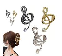 Treble Clef Hair Clip, Music Note Claw Clips, Metal Treble Clef Claw Clip, Music Note Clef Unique Design Claw Clip, Non Slip Metal Treble Clef Claw Clip for Women Girls (Mix)
